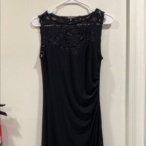 Onyx Black Ruched Sheath Maxi Dress